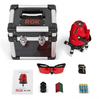 Лазерный уровень RGK UL-443 + штанга-упор RGK CG-2